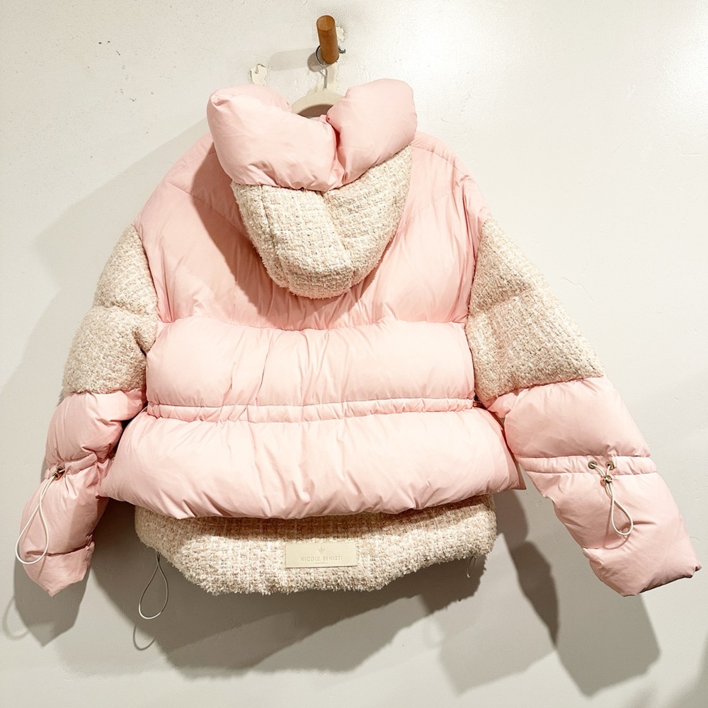 NWT Nicole Benisti Matignon Tweed Coat in Powder Pink Size XXS - Picture 5 of 15